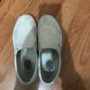 white slip on vans